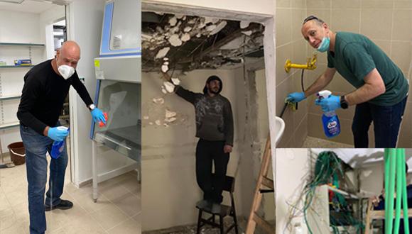 מימין למעלה: פרופ' אריאל מוניץ, משמאל: פרופ' ערן בכרך מימין למעלה: פרופ' אריאל מוניץ, משמאל: פרופ' ערן בכרך