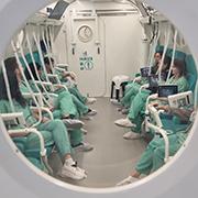 תא לחץ במרכז סגול לרפואה היפרבארית ומחקר, המרכז הרפואי שמיר (צילום: המרכז הרפואי שמיר)